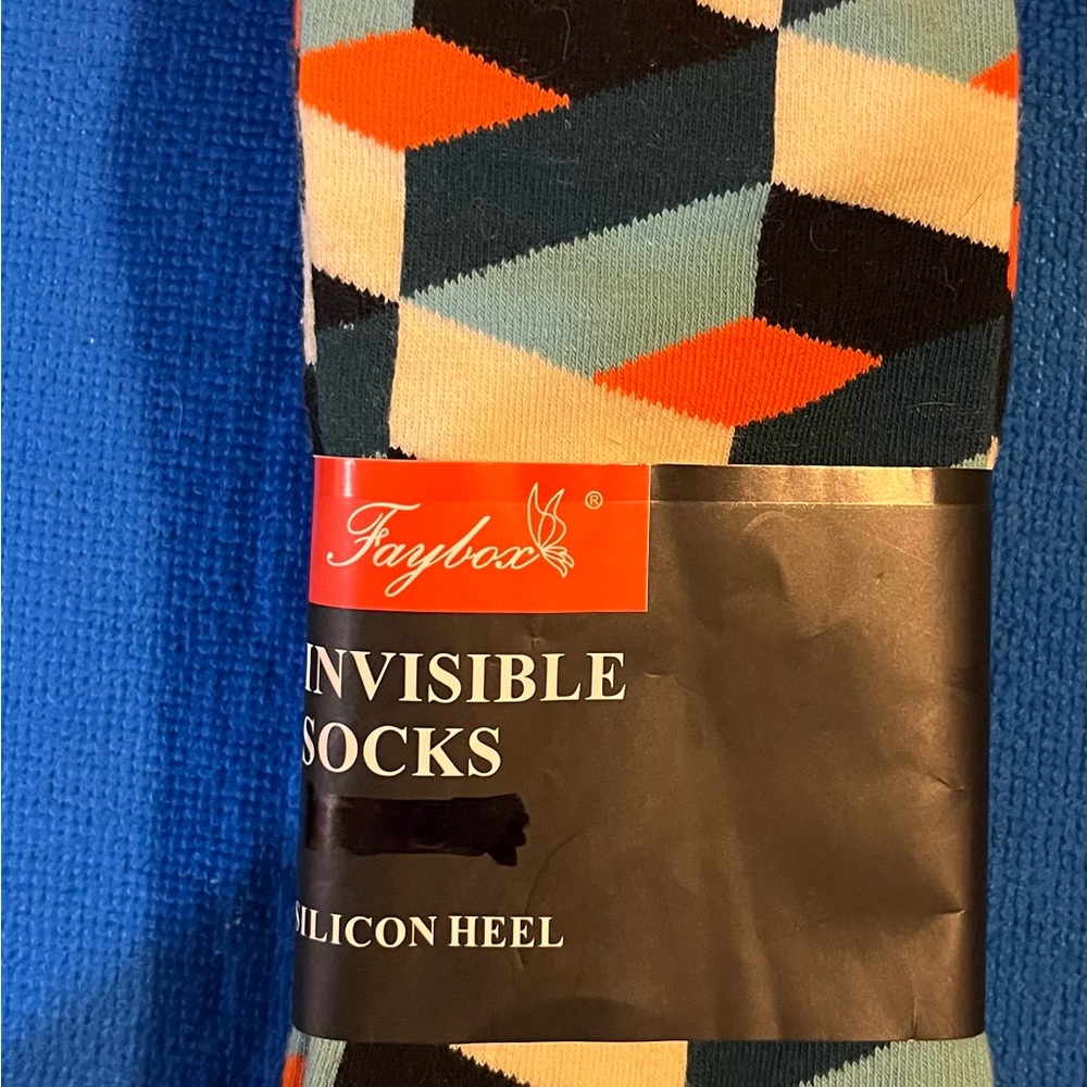 Faybox - Geometric Pattern Invisible Socks - Multicolor
